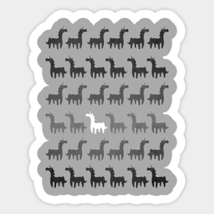 White Unicorn Sticker